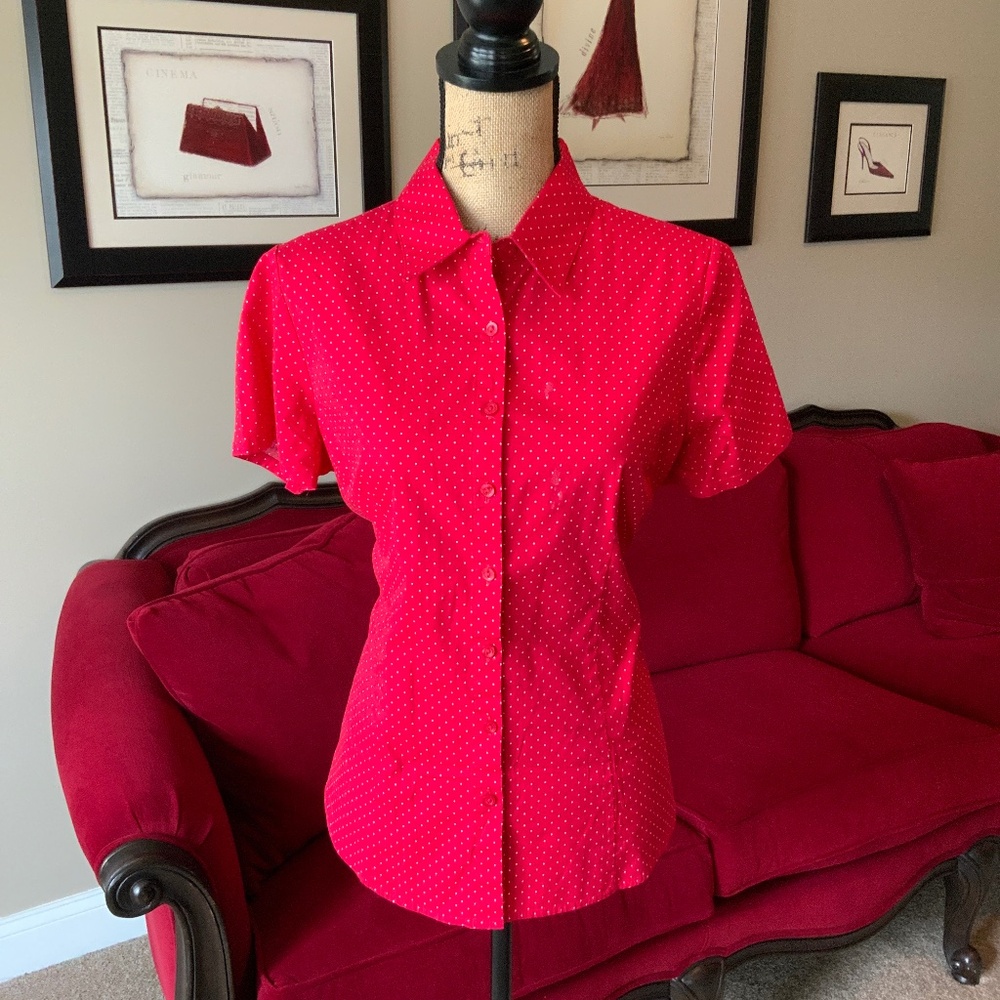 L3non Button Up Blouse!